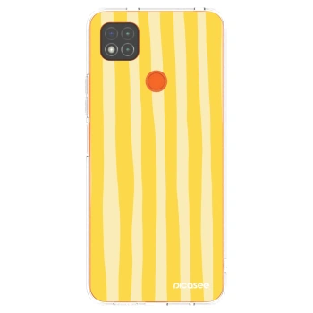 Picasee Xiaomi Redmi 9C Hülle - Transparentes Silikon - Lines lemon