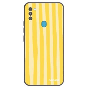 Hülle für Samsung Galaxy M11 - Lines lemon
