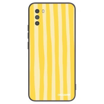 Picasee Xiaomi Poco M3 Hülle - Schwarzes Silikon - Lines lemon