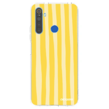 Picasee Realme 5 Hülle - Transparentes Silikon - Lines lemon