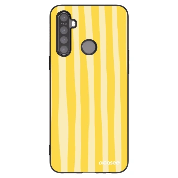Picasee Realme 5 Hülle - Schwarzes Silikon - Lines lemon