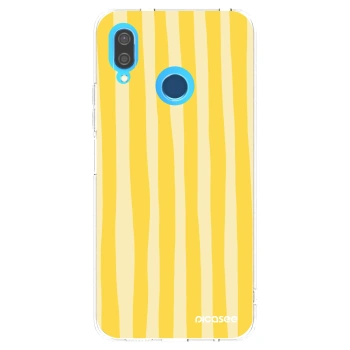 Picasee Huawei P20 Lite Hülle - Transparentes Silikon - Lines lemon
