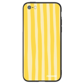 Hülle für Apple iPhone 5/5S/SE - Lines lemon