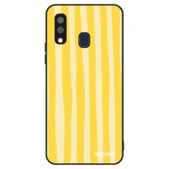 Hülle für Samsung Galaxy A40 A405F - Lines lemon