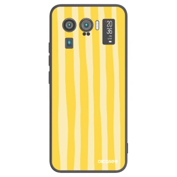 Picasee Xiaomi Mi 11 Ultra Hülle - Schwarzes Silikon - Lines lemon