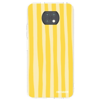 Picasee Xiaomi Redmi Note 9T Hülle - Transparentes Silikon - Lines lemon