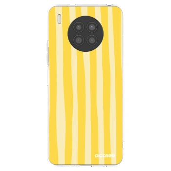 Picasee Huawei Nova 8i Hülle - Transparentes Silikon - Lines lemon