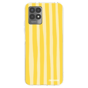 Picasee Realme 8i Hülle - Transparentes Silikon - Lines lemon