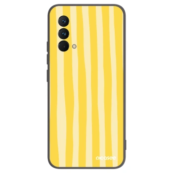 Picasee Realme GT Master Edition 5G Hülle - Schwarzes Silikon - Lines lemon