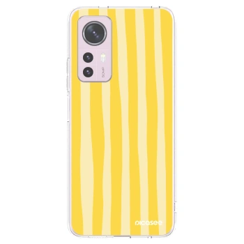 Picasee Xiaomi 12 Hülle - Transparentes Silikon - Lines lemon