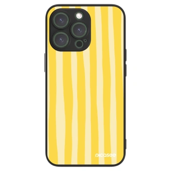 Picasee ULTIMATE CASE MagSafe für Apple iPhone 13 Pro - Lines lemon