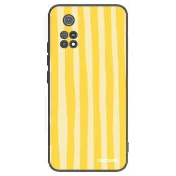 Picasee Xiaomi Poco M4 Pro Hülle - Schwarzes Silikon - Lines lemon