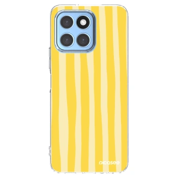 Picasee Honor X8 5G Hülle - Transparentes Silikon - Lines lemon