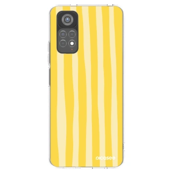 Picasee Xiaomi Redmi Note 11S 5G Hülle - Transparentes Silikon - Lines lemon