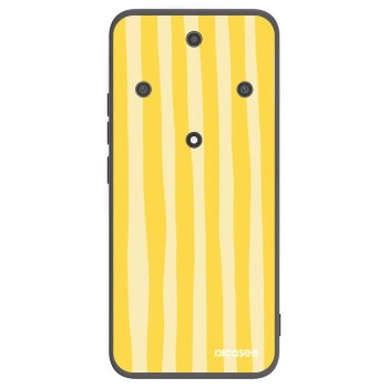 Picasee Honor Magic5 Lite 5G Hülle - Schwarzes Silikon - Lines lemon