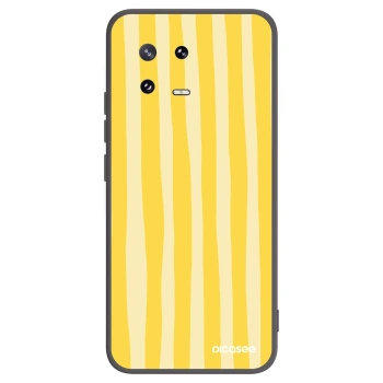 Picasee Xiaomi 13 Pro Hülle - Schwarzes Silikon - Lines lemon