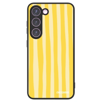Picasee ULTIMATE CASE PowerShare für Samsung Galaxy S23 5G - Lines lemon