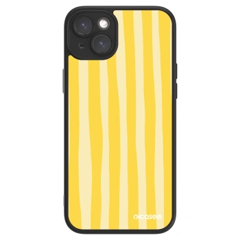 Picasee ULTIMATE CASE MagSafe für Apple iPhone 15 Plus - Lines lemon