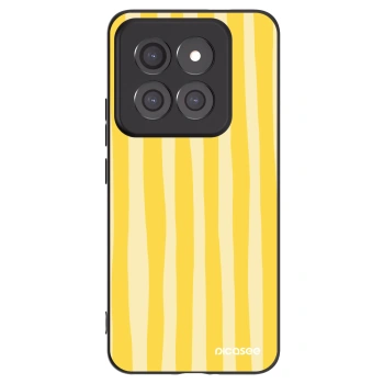 Picasee Xiaomi 14 Pro Hülle - Schwarzes Silikon - Lines lemon