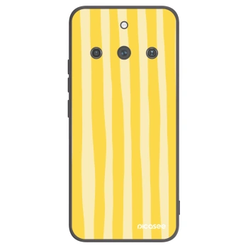 Picasee Realme 11 Pro+ Hülle - Schwarzes Silikon - Lines lemon