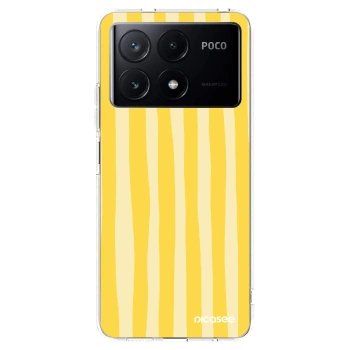Picasee Xiaomi Poco X6 Pro Hülle - Transparentes Silikon - Lines lemon