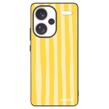 Picasee Xiaomi Redmi Note 13 Pro+ 5G Hülle - Schwarzes Silikon - Lines lemon