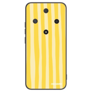 Picasee Honor Magic6 Lite 5G Hülle - Schwarzes Silikon - Lines lemon