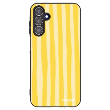 Picasee Samsung Galaxy A15 A156B 5G Hülle - Schwarzes Silikon - Lines lemon