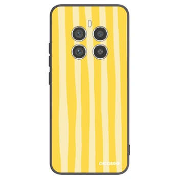 Picasee Realme 12 Pro 5G Hülle - Schwarzes Silikon - Lines lemon