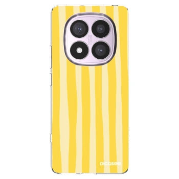 Picasee Xiaomi Redmi Note 14 Pro 5G Hülle - Transparentes Silikon - Lines lemon