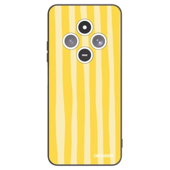 Picasee Xiaomi Redmi 14C Hülle - Schwarzes Silikon - Lines lemon