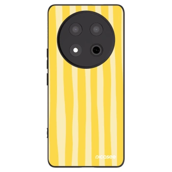 Picasee Honor Magic7 Lite 5G Hülle - Schwarzes Silikon - Lines lemon