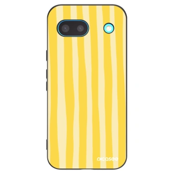 Picasee Google Pixel 8 Hülle - Schwarzes Silikon - Lines lemon