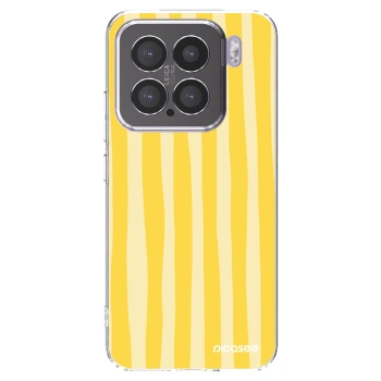 Picasee Xiaomi 15 Hülle - Transparentes Silikon - Lines lemon