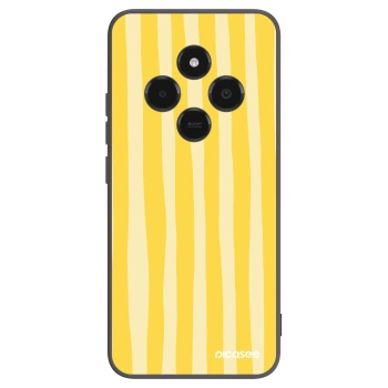 Picasee Xiaomi Poco C75 Hülle - Schwarzes Silikon - Lines lemon