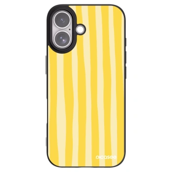 Picasee Apple iPhone 17 Hülle - Schwarzes Silikon - Lines lemon