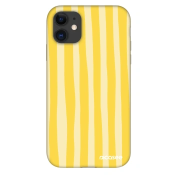 Hülle für Apple iPhone 11 - Lines lemon