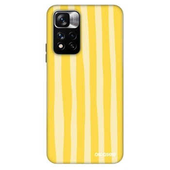 Hülle für Xiaomi Redmi Note 11 Pro - Lines lemon