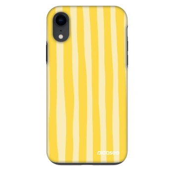 Hülle für Apple iPhone XR - Lines lemon