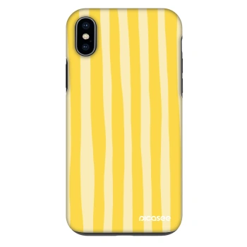 Hülle für Apple iPhone XS Max - Lines lemon