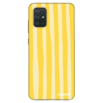Hülle für Samsung Galaxy A71 A715F - Lines lemon