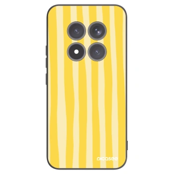 Picasee Xiaomi Redmi Note 15 Pro+ Hülle - Schwarzes Silikon - Lines lemon