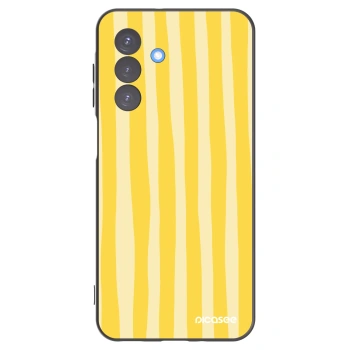 Picasee Samsung Galaxy A17 5G Hülle - Schwarzes Silikon - Lines lemon