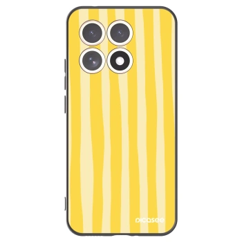 Picasee Xiaomi 15T Hülle - Schwarzes Silikon - Lines lemon