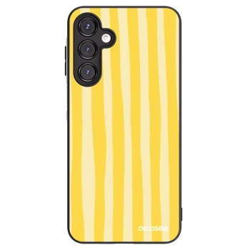 Picasee Samsung Galaxy A16 4G Hülle - Schwarzes Silikon - Lines lemon