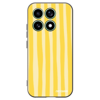 Picasee Xiaomi 17 Hülle - Schwarzes Silikon - Lines lemon