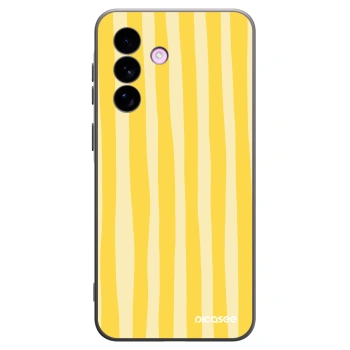 Picasee Samsung Galaxy A57 5G Hülle - Schwarzes Silikon - Lines lemon