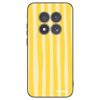 Picasee Xiaomi Redmi Note 15 Pro 5G Hülle - Schwarzes Silikon - Lines lemon