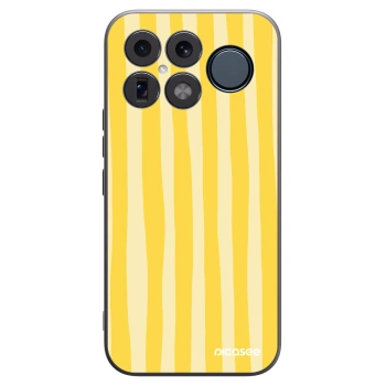Picasee Xiaomi Poco F8 Ultra Hülle - Schwarzes Silikon - Lines lemon
