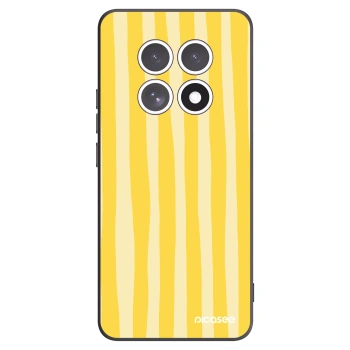 Picasee Xiaomi Redmi Note 15 5G Hülle - Schwarzes Silikon - Lines lemon